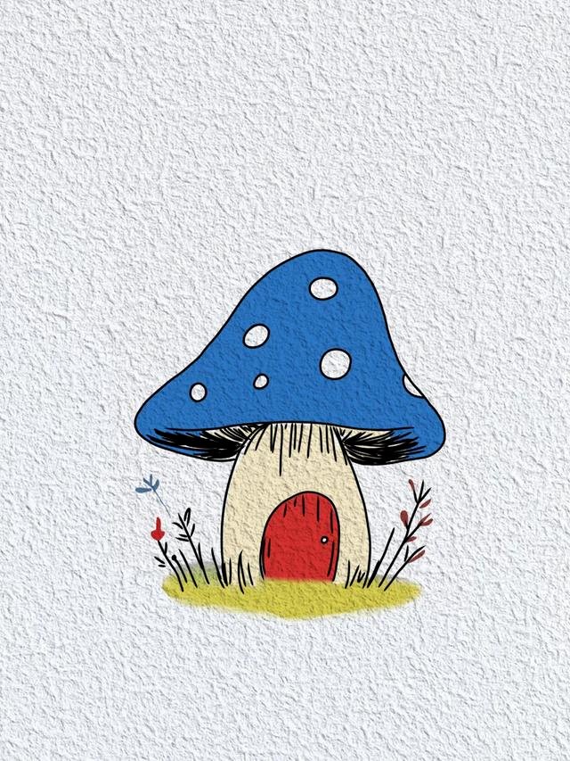 小蘑菇简笔画教学步骤详解
